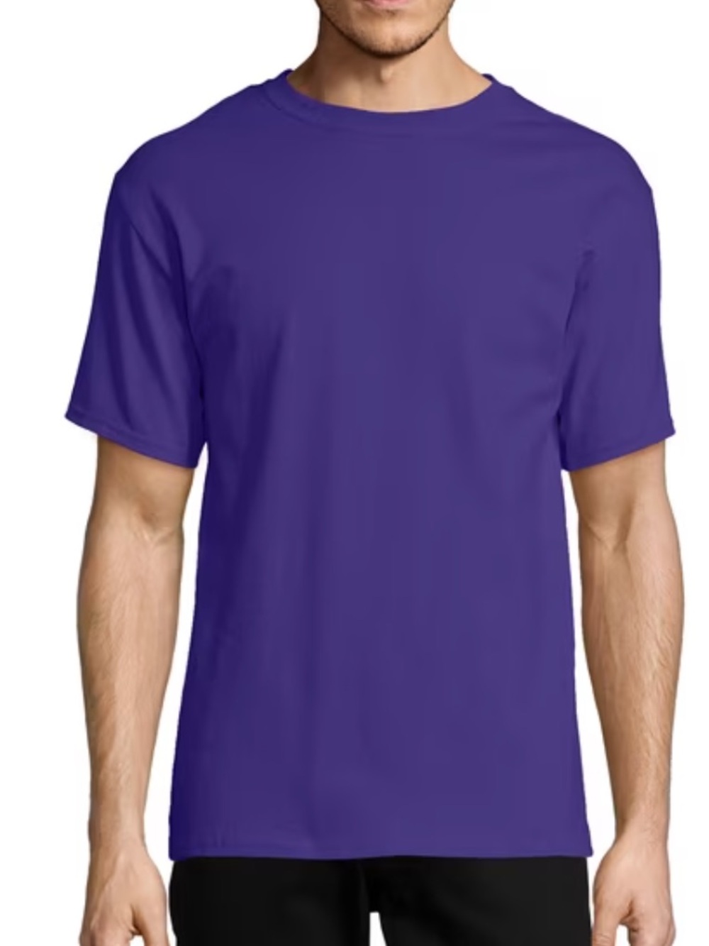 Men's Hanes 100% Classic Crew Neck T-Shirt - Purple Worn Once Size L